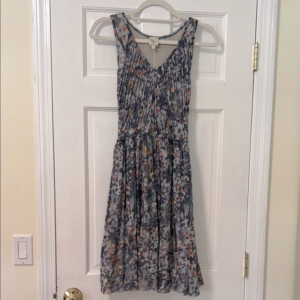 Anthropologie Floral Sleeveless Dress